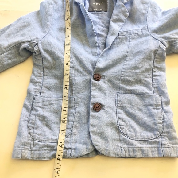 Next Light Blue Little Boys Linen Blend Blazer and Shorts Size 3-4yrs - Picture 8 of 16